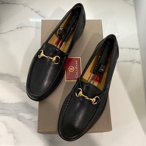 Cole Haan men’s dress shoe. Black with gold buckle.